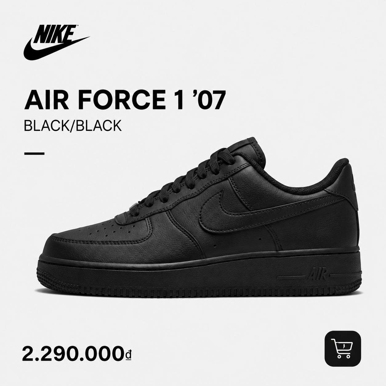 Nike Air Force 1 '07 Black/Black
